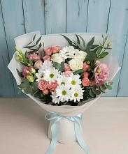 Букет цветов из:  Розы, Лизиантусы и Хризантемы #REPLACE_PRED# Иваново