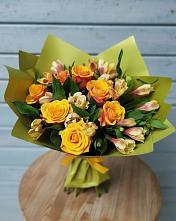 Букет цветов из:  Альстромерии и Розы в Иваново