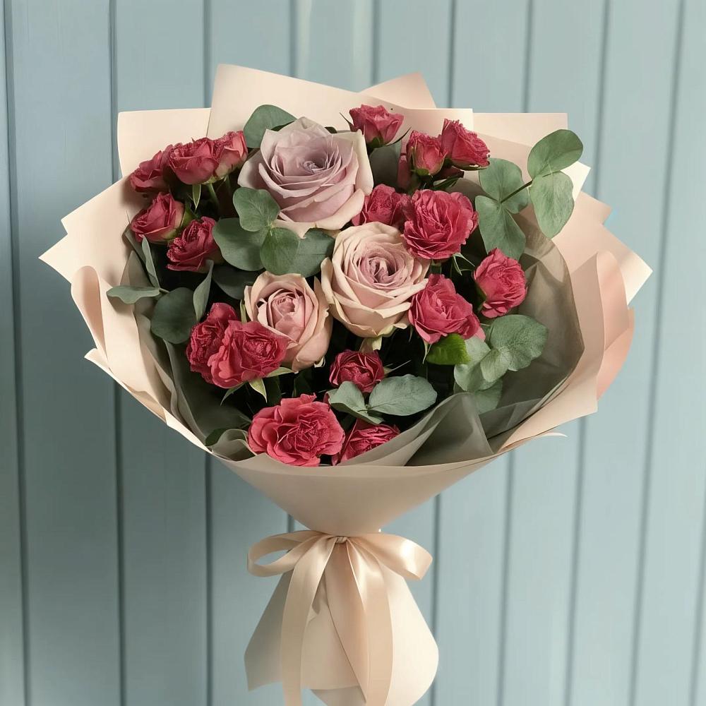 Букет цветов из: Гвоздики и Розы в Иваново