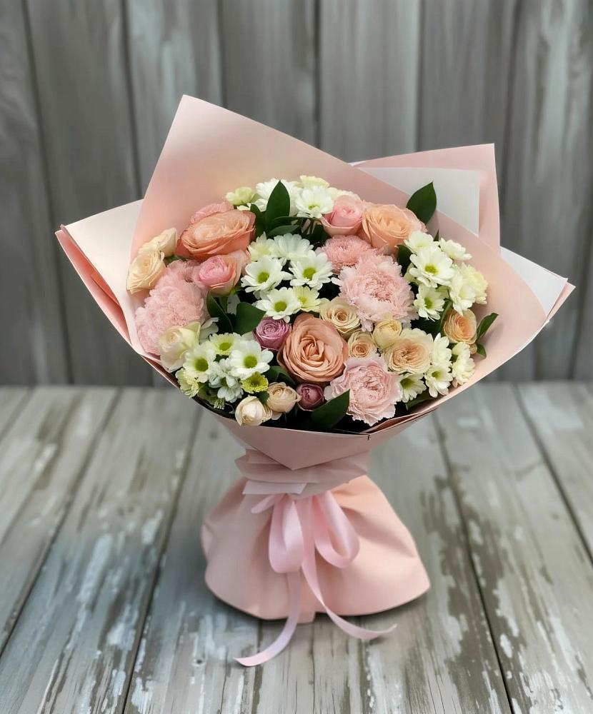 Букет цветов из: Гвоздики, Розы и Хризантемы в Иваново