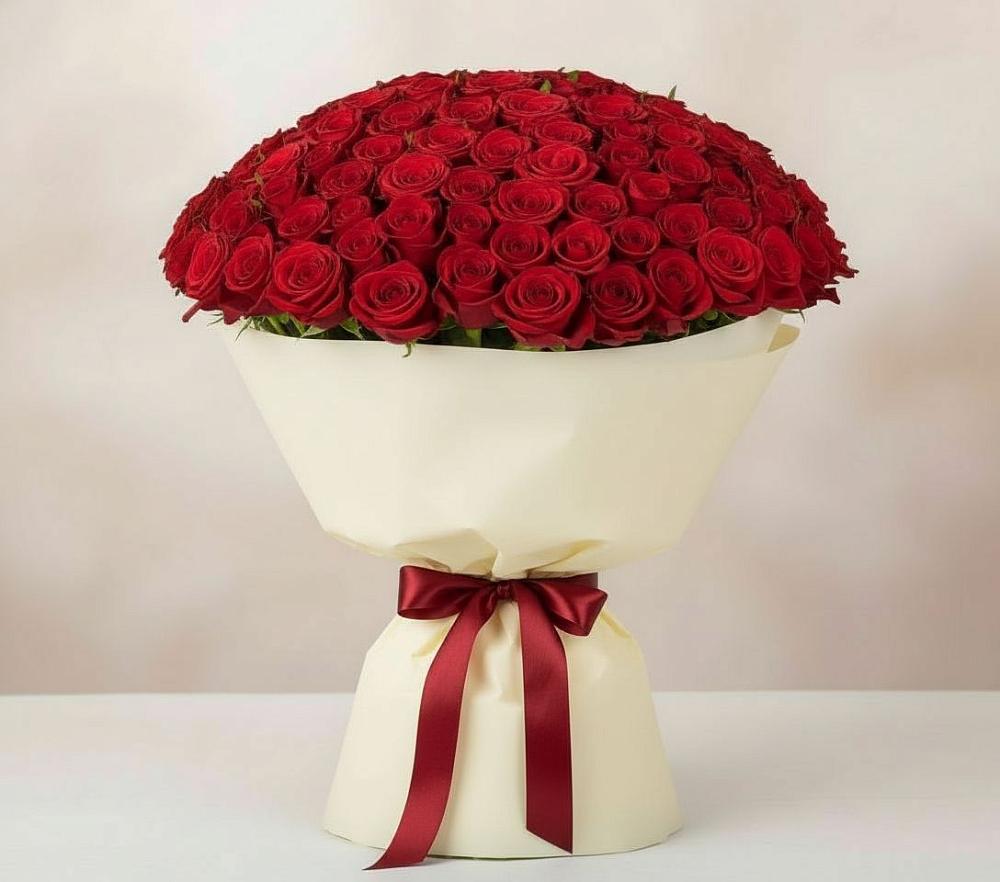 Букет 101 Красная роза Милано в Иваново
