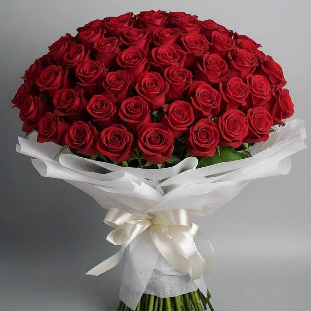 Букет 101 Красная роза Блэк Мэджик в Иваново