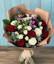 Букет цветов из:  Розы и Альстромерии в Иваново