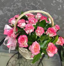 Цветочная композиция из Розы в корзине #REPLACE_PRED# Иваново
