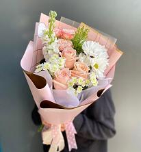 Букет цветов из:  Хризантемы и Розы в Иваново