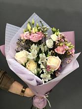 Букет цветов из:  Альстромерии, Розы и Лизиантусы #REPLACE_PRED# Иваново