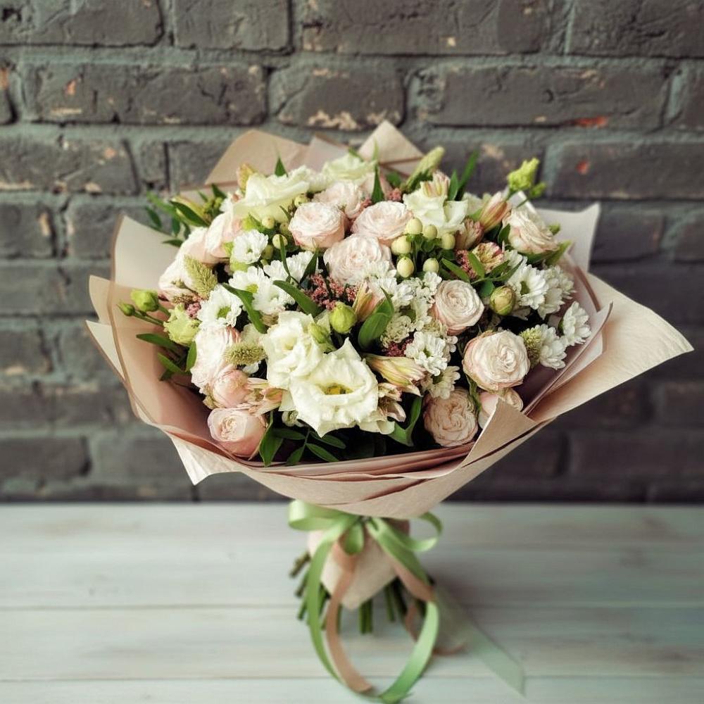 Букет цветов из: Альстромерии, Розы и Хризантемы в Иваново