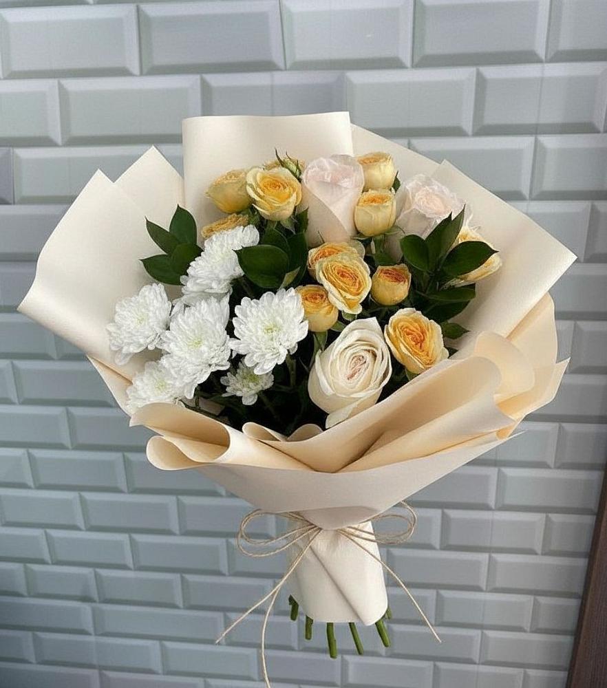 Букет цветов из: Розы и Хризантемы в Иваново