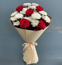 Букет цветов из:  Розы и Хризантемы #REPLACE_PRED# Иваново
