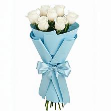 Букет 7 белых роз Проуд в Иваново