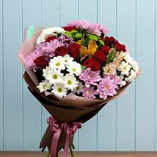 Букет цветов из:  Розы, Хризантемы и Альстромерии в Иваново