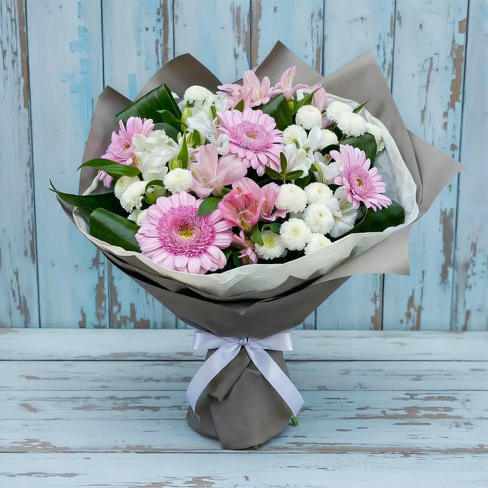 Букет цветов из: Герберы, Альстромерии и Хризантемы в Иваново