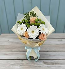 Букет цветов из:  Герберы, Розы и Хризантемы #REPLACE_PRED# Иваново