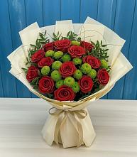 Букет цветов из:  Розы и Хризантемы в Иваново