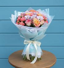 Букет цветов из:  Хризантемы и Розы в Иваново