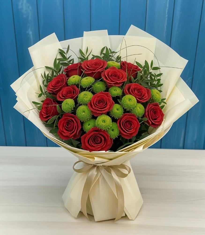 Букет цветов из: Розы и Хризантемы в Иваново