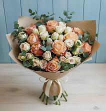 Букет цветов из:  Альстромерии и Розы в Иваново